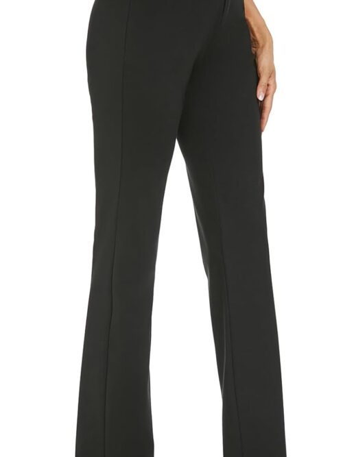 Women Stretchy Straight Leg Dress Work Pants Business Office Casual Slacks with Pockets