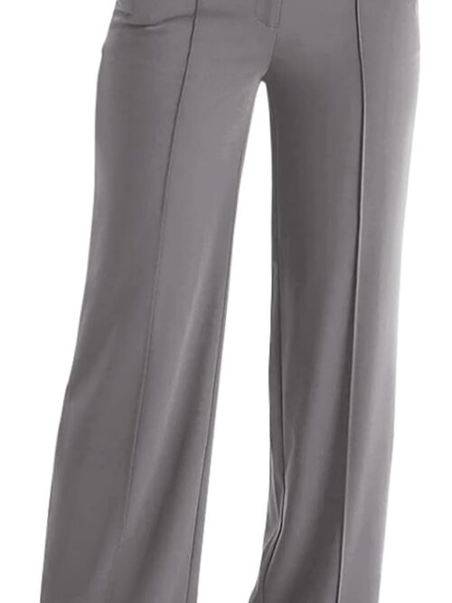 High Waisted Work Pants for Women Wide Leg Dressy Pants Business Casual Trousers  Summer Slacks with Pockets