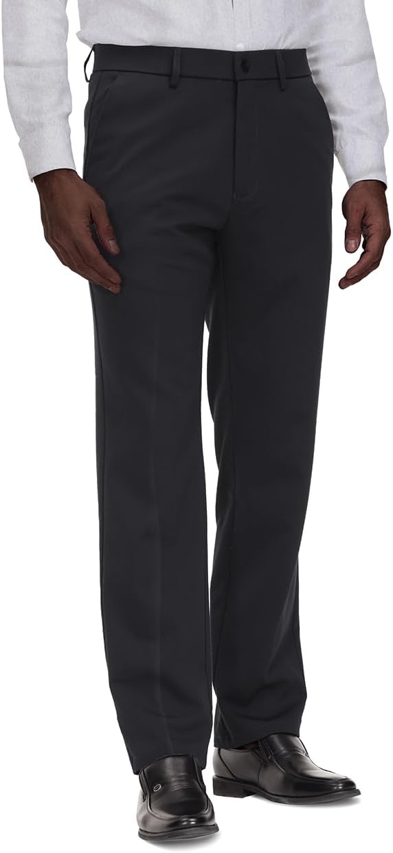 Men's Classic Fit Waist Flat Front Dress Pant