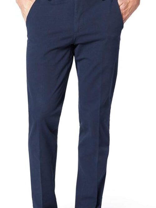 Men's Slim Fit  Khaki Lux Cotton Stretch Pants