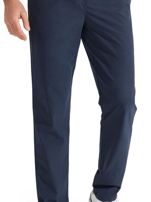 Mens Golf Pants Stretch Work Dress Pants 30"/32"/34" Quick Dry Lightweight Casual Comfy Trousers with Pockets