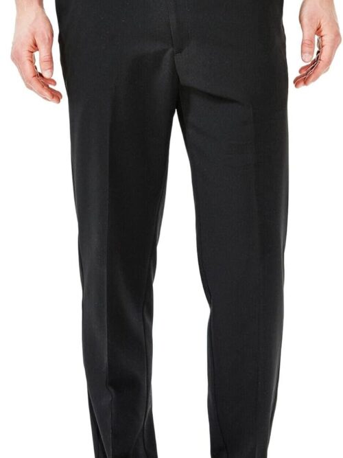 Men's  18 Classic Fit Flat Front Hidden Expandable Waistband Casual Pant