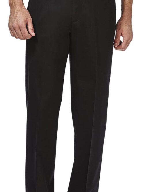 Men's Premium No Iron Khaki Classic Fit Flat Front Casual Pant (Regular and Big & Tall Sizes)