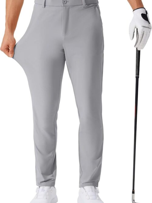 Men's Golf Pants 30"/32"/34" Inseam Lightweight Stretch Work Dress Pants