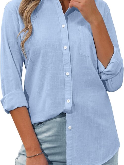 Linen Long-Sleeve Shirt — Collared Design | Breathable for Summer | Casual Commuter Essential
