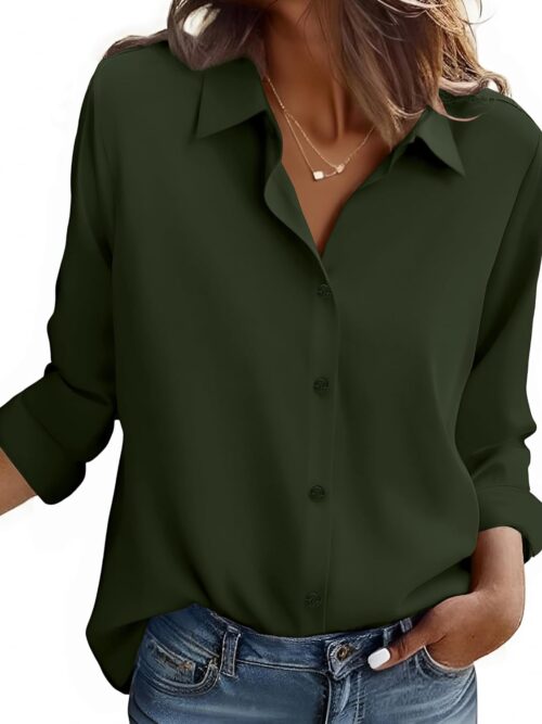 Floral Print Long-Sleeve Top — Business Casual Commuter Style | Sizes S-XXL Available | Refined & Versatile