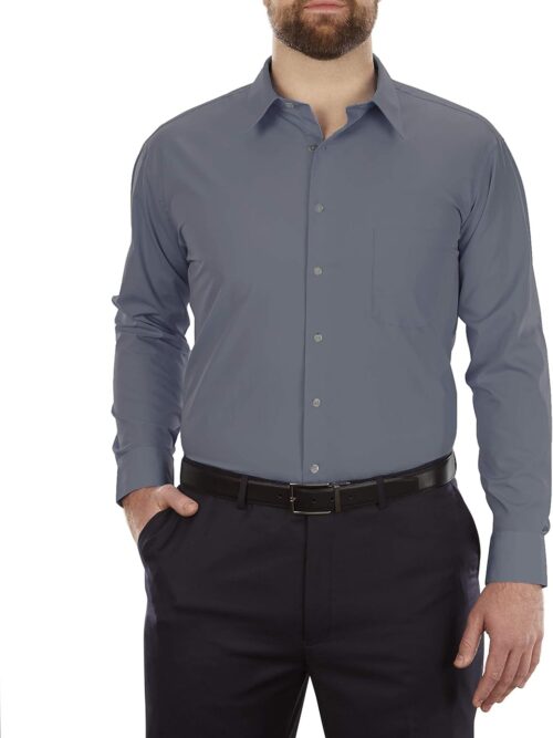 Men's Dress Shirt – Slim Fit, Wrinkle-Free Solid Color
